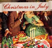 An image depicting Christmas In July