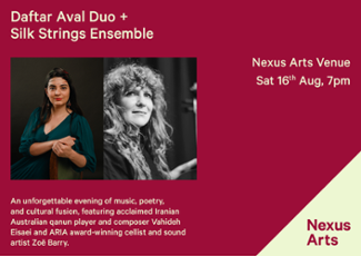 An image depicting Nexus Live Presents Daftar Aval Duo + Silk Strings