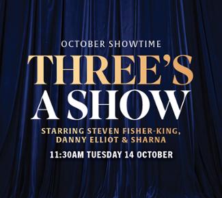 An image depicting October Showtime -  Three's A Show