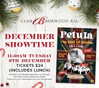 An image depicting December Showtime -  Petula & The Best of British