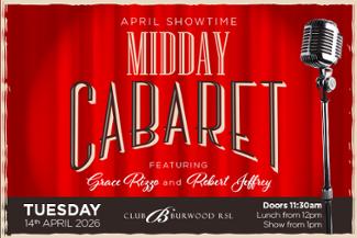 An image depicting April Showtime - Midday Cabaret