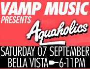 An image depicting VAMP Music Presents AQUAHOLICS 